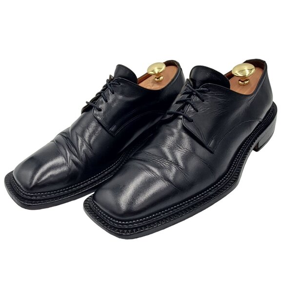 Vintage Valentino Garavani Olivier Italy Dress Shoes Oxfords Black Leather 10.5 - Picture 10 of 14
